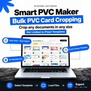 Smart pvc maker bulk pvc card cropping software
