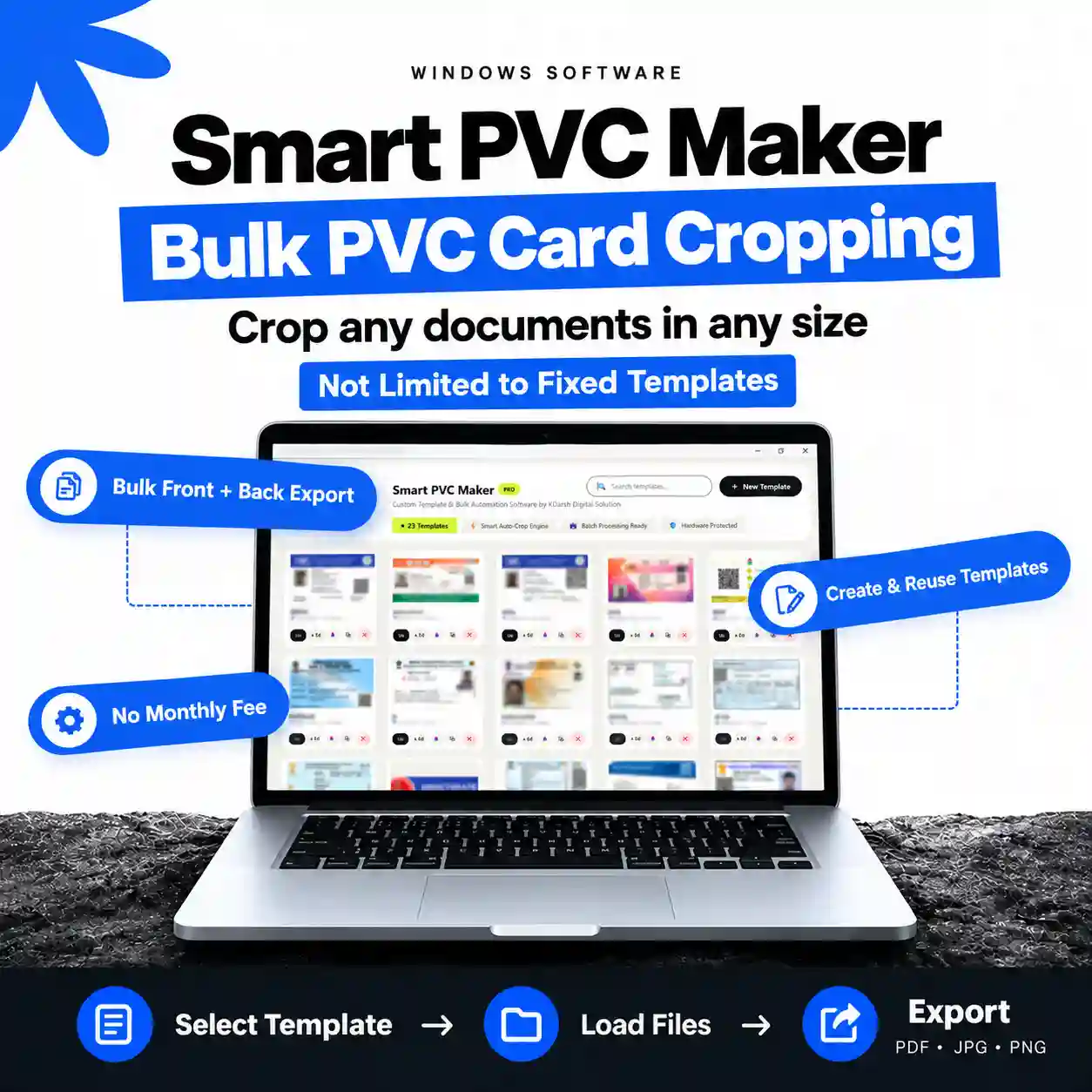Smart PVC Maker document cropping overview and custom template features