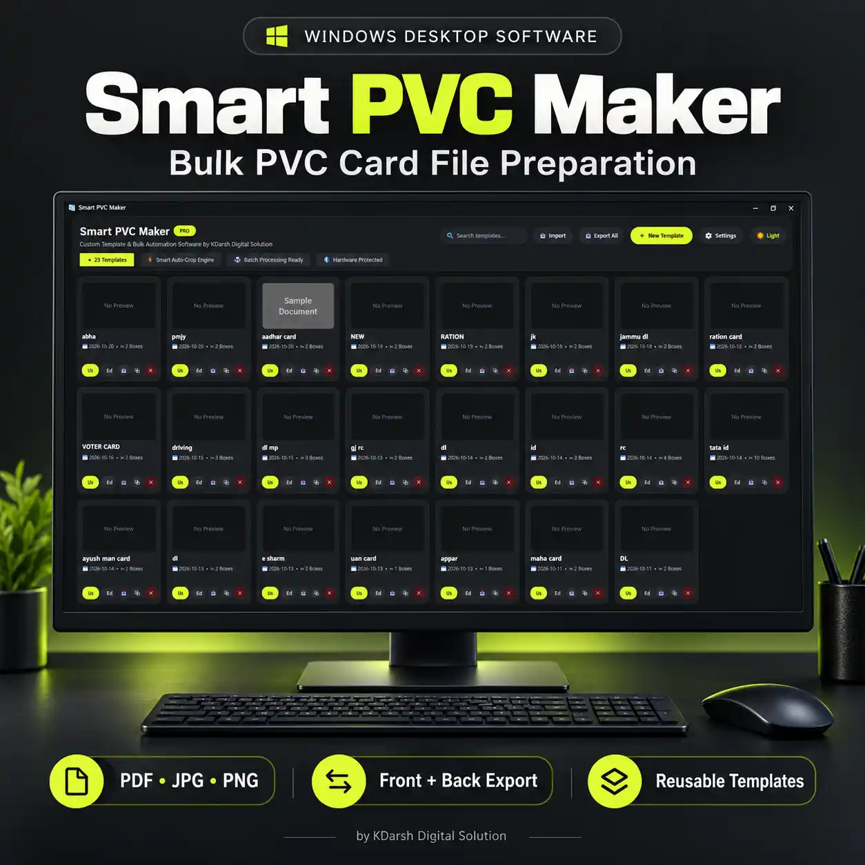 Smart PVC Maker Windows desktop dashboard